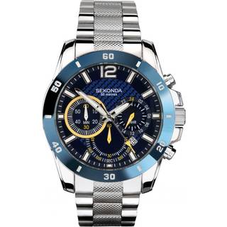 Sekonda Chronograph Quartz Blue Dial Stainless Steel Bracelet Men’s Watch 1443