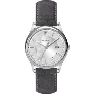 Versace VE4A00120 Aiakos Sølvfarvet/Læder Ø44 mm