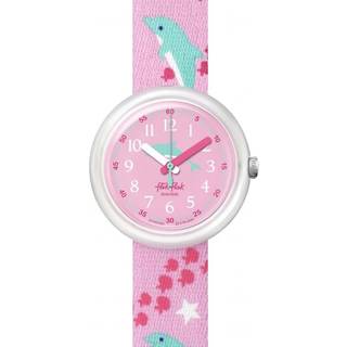 Flik Flak Fintasea Quartz Pink Dial Pink Textile Strap Children’s Watch FPNP084