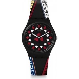 Swatch James Bond Casino Royale 2006 Limited Special Edition Poker Black Dial Silicone Strap Watch GZ340