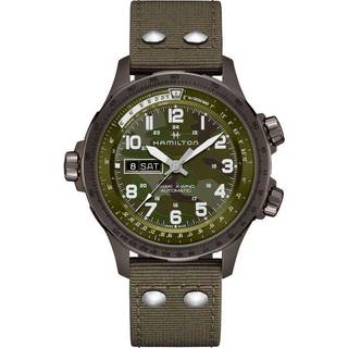 Hamilton Khaki Aviation X-Wind Automatic Green Dial NATO Strap Men's Watch H77775960
