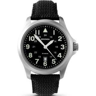 Sekonda 3347 Altitude Stainless Steel Black Strap Watch - W3115