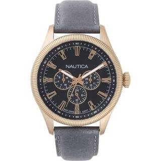 Nautica NAPSTB003 Sort/Læder Ø44 mm