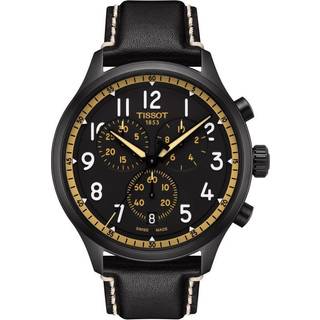 Tissot Chrono XL Vintage herreur i sort med gyldne detaljer