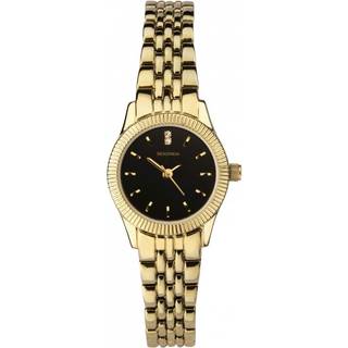 2971.00 Black Ladies Gold Ladies 23mm Steel Quartz (Battery) Mineral Jewelry Clasp