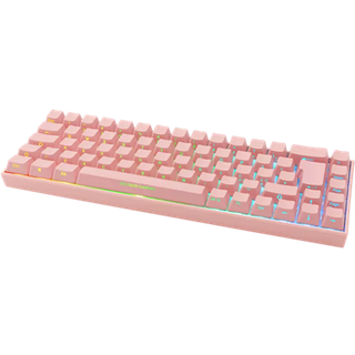 DELTACO PK95R 65% Mekanisk Tastatur - Trådløs/Kablet - Kailh Red Switches - Front symbols - Pink
