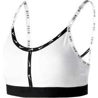 Nike Dri-FIT Indy Top Dame - Str. L, Hvid - Komfortabel og Stilfuld til Løb