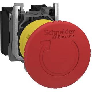 Schneider Electric Harmony nødstop komplet med ø40 mm paddehoved i rød farve med tryk/drej funktion og 1xno+1xnc, xb5as8445