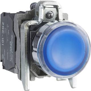 Schneider Electric Lampetryk komp blå 24VAC/DC med LED NO+NC XB4BW36B5