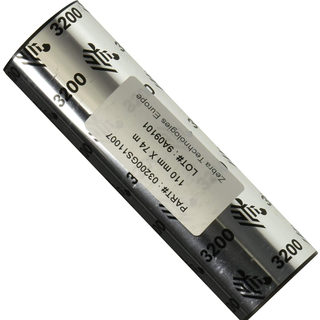 Zebra 3200, farvebånd, Voks/Resin, 110x74, C: 12.7, Sort