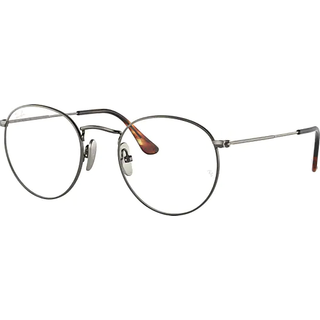 Ray - Ban Unisex RX8247V ROUND 1223 Optiske stel Titanium Grå Transparent Firkantet Normal