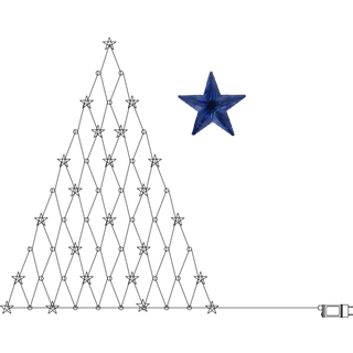Star Trading - Light Net Star -gardin - LED - 55 lyskilder - 90 cm
