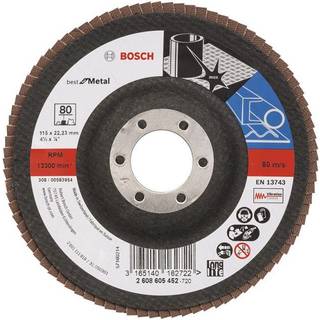 Bosch Lamelslibeskive Skrå B:mt Ø115x22mm K80 - 2608605452