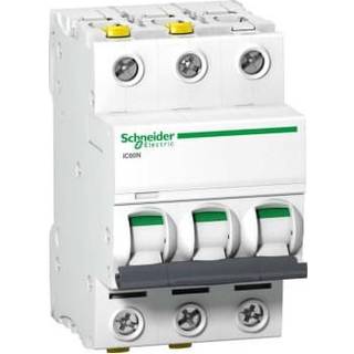 Schneider Acti9 Automatsikring iC60N, 3P 32A C, med dobbelt terminal, 54 mm