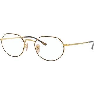 Ray - Ban Unisex RX6465 JACK 2945 Optiske stel Metal Skildpadde Transparent Geometrisk Normal