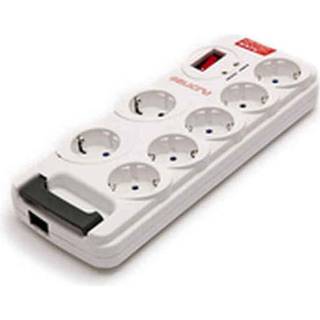 SALICRU SPS SAFE 7 Strømstødsbeskytter 7-stik 10A Hvid 1.8m