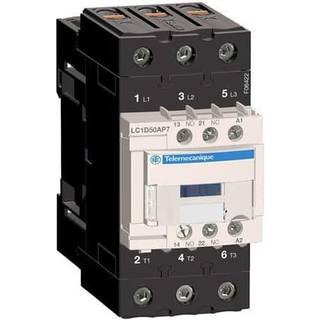 Schneider TeSys D kontaktor LC1D50AP7, 3P 50A AC-3 22kW@400V, 1NO+1NC hjælpe kontakt, 230V 50/60Hz AC spole