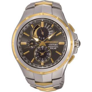 Seiko Coutura SSC376P9 Two Tone Perpetual Solar Bracelet Watch - W2476