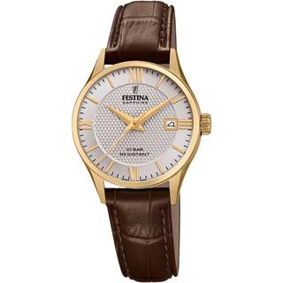 Festina Swiss Made dameur i guldfarvet med grå urskive
