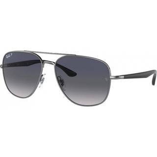 Ray - Ban Unisex RB3683 004/78 Solbriller Metal Grå Blå Firkantet Polariseret Skygge