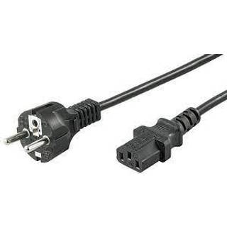 MicroConnect Apparat strømkabel med lige stik | sort (Schuko CEE7/7 | PRIS-MATCH
