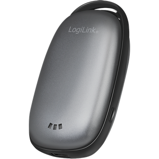 LogiLink Power bank 4000 mAh 1x USB-A hand warmer metal grey Powerbank - 4 Ah