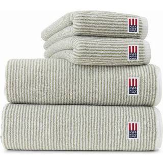 Lexington Original Towel Striped White/Vintage Green 50x70 cm