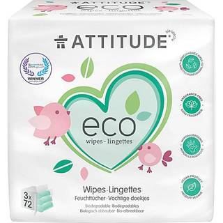 Attitude Eco Vådservietter uden duft 3x72 stk. - 3x72 stk.