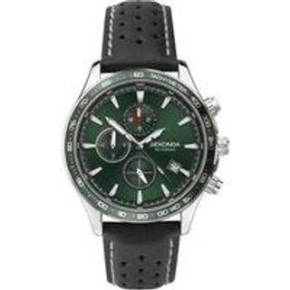 Sekonda Classic Quartz Green Dial Black Leather Strap Men’s Watch 1862