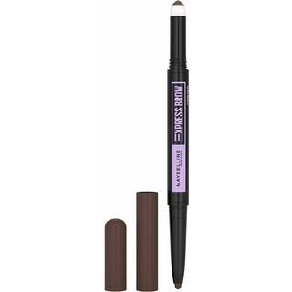 MAYBELLINE NEW YORK Express Brow Satin Duo Øjenbrynsblyant og pudder Dobbelt Skygge 04 - Dark Brown