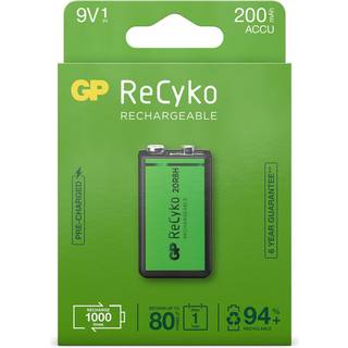 GP Batteries ReCyko 200 Batteri genopladelig, 9V