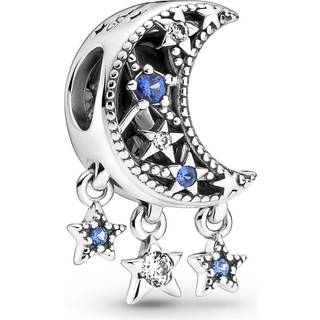 Pandora Star & Crescent Moon Charm - Silver
