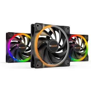 be quiet! LIGHT WINGS 120mm PWM high-speed Triple-Pack - Kabinet køler - 120mm - Sort med RGB LED lys - 31 dBA