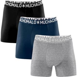 Muchachomalo 3-pak Cotton Stretch Basic Boxer - Grey/Black - Large * Kampagne *
