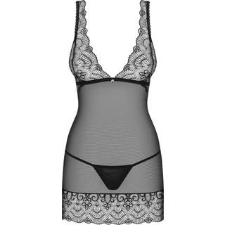 Obsessive Firella Chemise & Thong Black L/XL