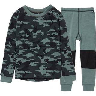 Helly Hansen Kids' HH Graphic LIFA® Merino Base Layer Set Skiundertøj Børn - Trooper - Trooper / 86 cm / 1 år