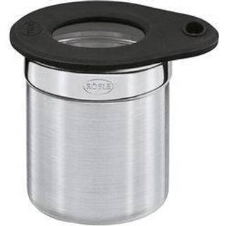 Opbevaringsdåse fra Rösle - Stål/Sort/Glas farve - Rustfrit stål 18/10