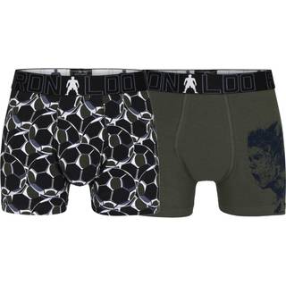 Trunks "kids" 2-pak | Bomuld | Sort/grøn