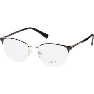 Versace Kvinde VE1247 1252 Optiske stel Metal Sort Transparent Pantos Normal