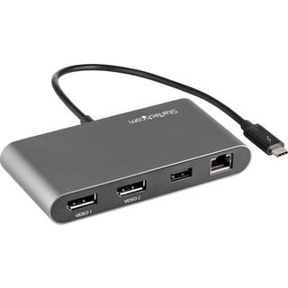 StarTech.com Thunderbolt 3 Mini Dock - Portable Dual Monitor w/ DP 4K 60Hz - 2X USB-A Hub (3.2/2.0), GbE - 28cm Cable - TB3 Multiport Adapter - Mac/Windows- Upgraded Version of TB3DKM2DP (TB3DKMDPL) Thunderbolt 3 Dockingstation --> På fjernlager, levevering hos dig 01-08-2026