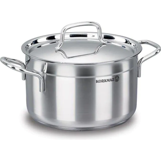 Rustfri gryde, med låg, 28 cm / 8,5 l, "Alfa" - Korkmaz