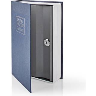 Nedis - Bog Boks | Book Sikker | Nøgle lås | Indendørs | Medium | Indvendig Volume: 1.6 l | 2 nøgler medfølger | Blå / Sølv - BOOKSEDM01BU