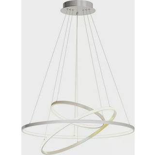 Lucande LED-pendellampe Ezana, hvid, metal, Ø 80 cm