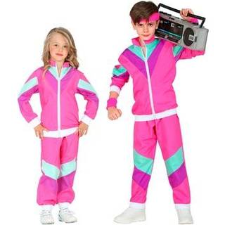 Pink 80er joggingdragt kostume