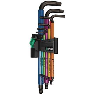 Stiftnøglesæt 950/9 1,5-10mm m/kugle multicolour