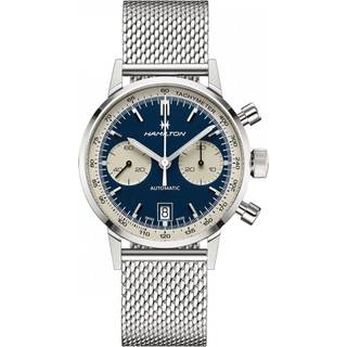 Hamilton American Classic Intra-Matic Automatic Chronograph Blue Dial Milanese Bracelet Men's Watch H38416141