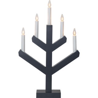 Star Trading - Advent Candlestick Vinga - Gray - 50 cm