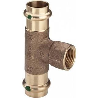 Viega Sanpress T-stykke 18 x 1/2" x 18 mm rødgods