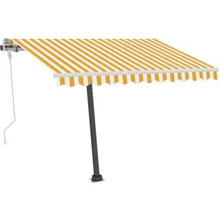 markise m. LED-lys 350x250 cm manuel betjening antracitgrå