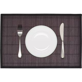 bambusdækkeservietter 30x45 cm 6 stk. mørkebrun